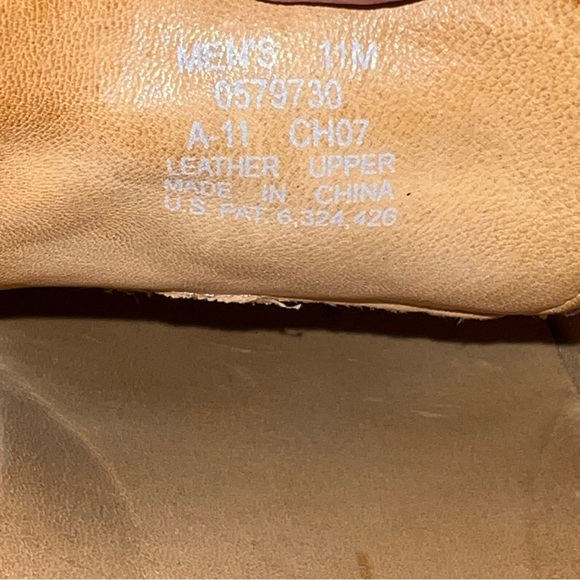 Sperry Gold Cup Oxford Distress Brown Size 11M Top-Sider 0579730 Deerskin Lining - Picture 11 of 11